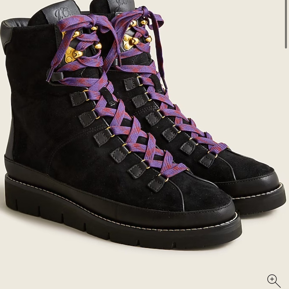 nwot j crew elsa lace up boots sold out rare 7